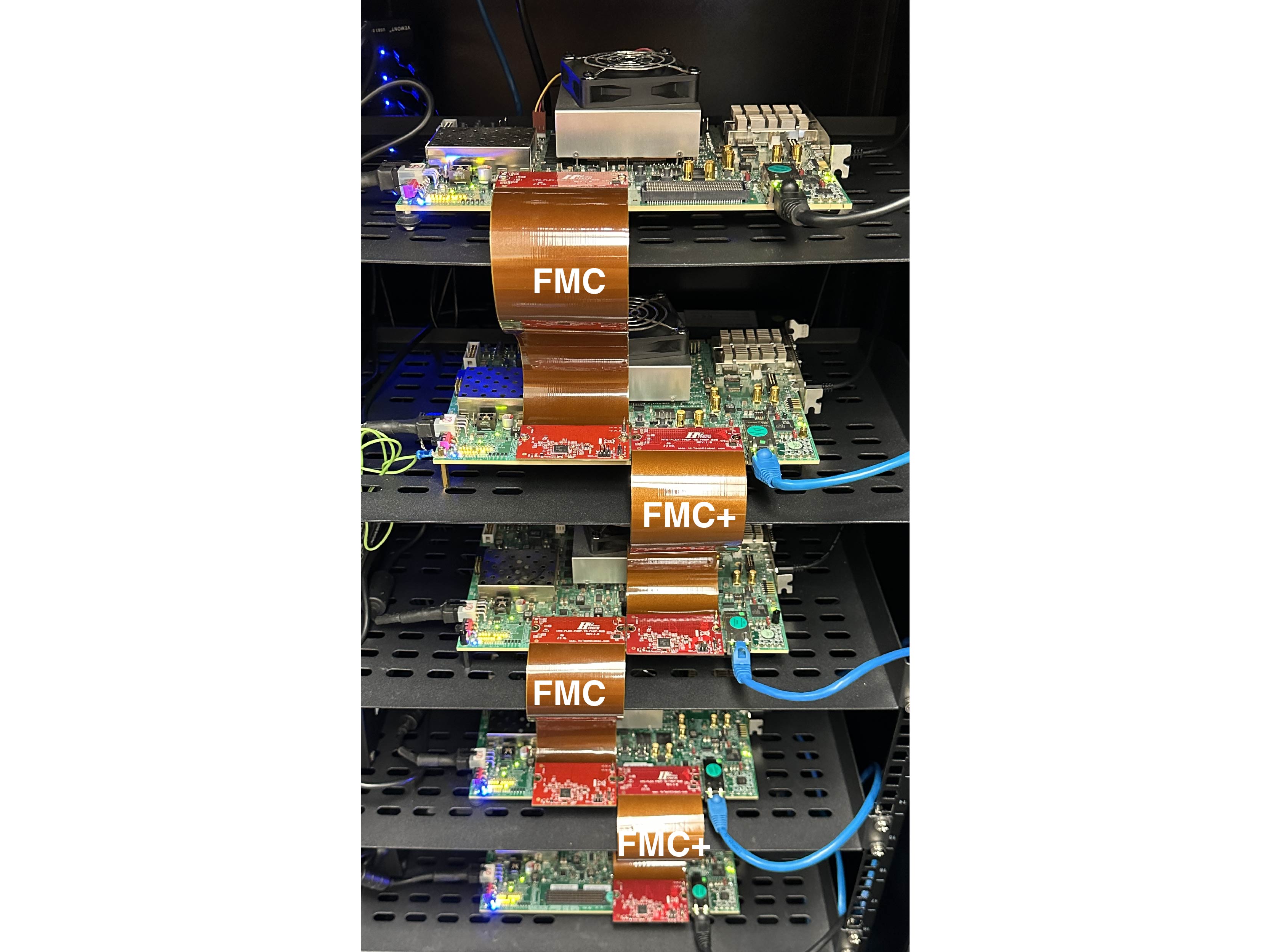 UCSB multi-FPGA p-computer (rack)